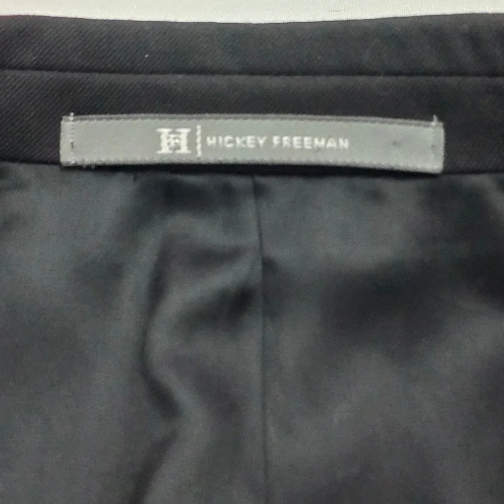 Hickey Freeman Loro Piana Super 130s Wool Tuxedo Jacket Black 44L Modern Madison
